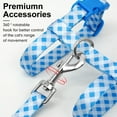 thumbnail image 3 of azuza Cat Harness and Leash Set for Safe Walking and Travel, Cat Harness Escape Proof Lightweight Size Adjustable Soft Material for Small Large Cats, Blue Plaid, 3 of 7