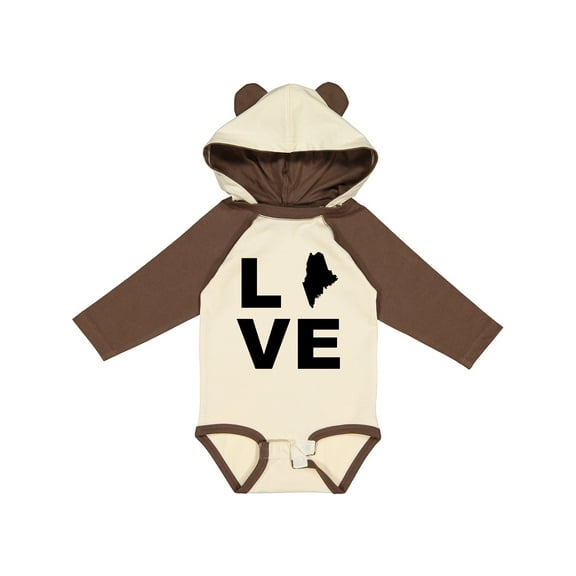 Inktastic Love Maine Boys or Girls Long Sleeve Baby Bodysuit