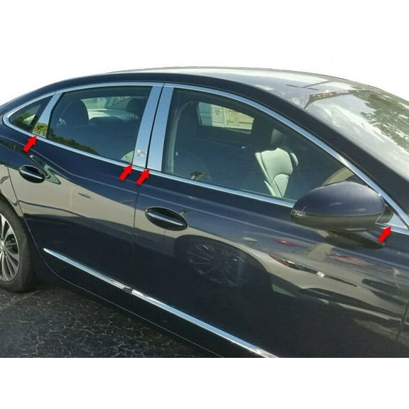 Stainless Steel Pillar Trim 8Pc Fits 2017-2019 Buick LaCrosse PP57522 QAA