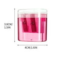 thumbnail image 2 of Moocorvic Pencil Sharpeners Manual 4Pcs, Hand Held Small Compact Pencil Sharpener for with Lid Dual Hole for Classroom Adults Students, 2 of 4
