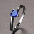 thumbnail image 4 of Women's Fashion Simple Red Sapphire Heart-shaped Ring, 4 of 6