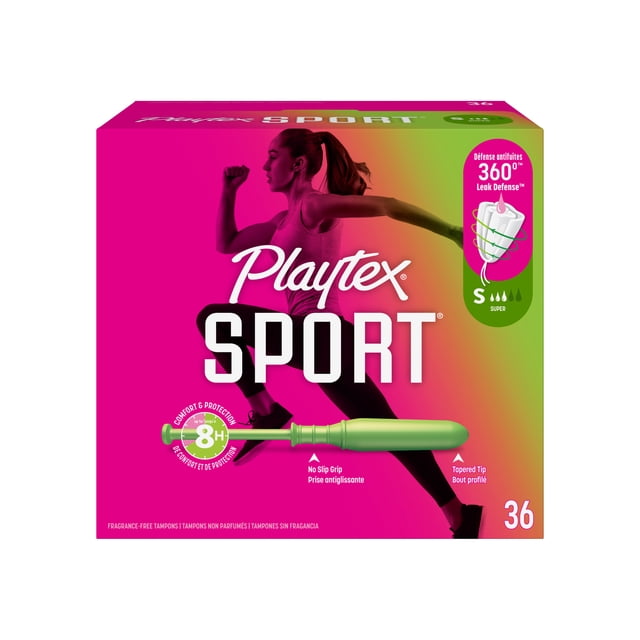Playtex Sport Unscented Athletic Tampons Super