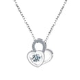 thumbnail image 2 of Collar para mujer, joyería para mujer, collar lujoso con corazón centelleante y cadena de cristal palpitante, regalo de San Valentín, collares de moda., 2 of 3