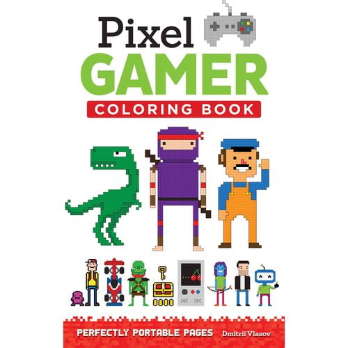 Pixel Gamer Adult Coloring Book: Perfectly Portable Pages