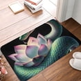 thumbnail image 4 of Balery Snake Holding A Lotus Felpudo de franela, resistente a las manchas y a la decoloración, para uso interior y exterior, fácil de limpiar, 40 x 60 cm, 4 of 7