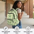 thumbnail image 6 of KUIFORTI Green Frog Girls Backpack Kids School Bag Comfortable Adjustable with Straps Multiple Organizer Pockets for Elementary Middle, 6 of 7