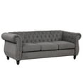 thumbnail image 3 of Mid-Century Couch, 3-Seat Couches and Sofas, Upholstered Sofa with Thicked Cushions, Modern Sofa with Metal Legs, Sofa Couch Furniture for Home Living Room, Gray, 3 of 10