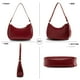thumbnail image 4 of Bolso de hombro para mujer Y2K Trendy Hobo, bolso de mano de piel vegana con 2 correas ajustables y extraíbles (rojo), 4 of 7