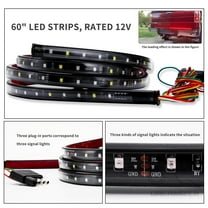 60 Inch Tailgate Light Bar 432 LED Light Strip Reverse Brake Turn Signals Strobe Lights for Chevy Silverado for Ford F150 F250 for Ram 1500 2500 3500 Truck RV