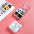 thumbnail image 2 of 5PCS Mini Portable Pill Organizer – Compact Travel Medicine Case for Weekly Use (Pink Bunny,Length 6.5*Width 6.5cm), 2 of 8