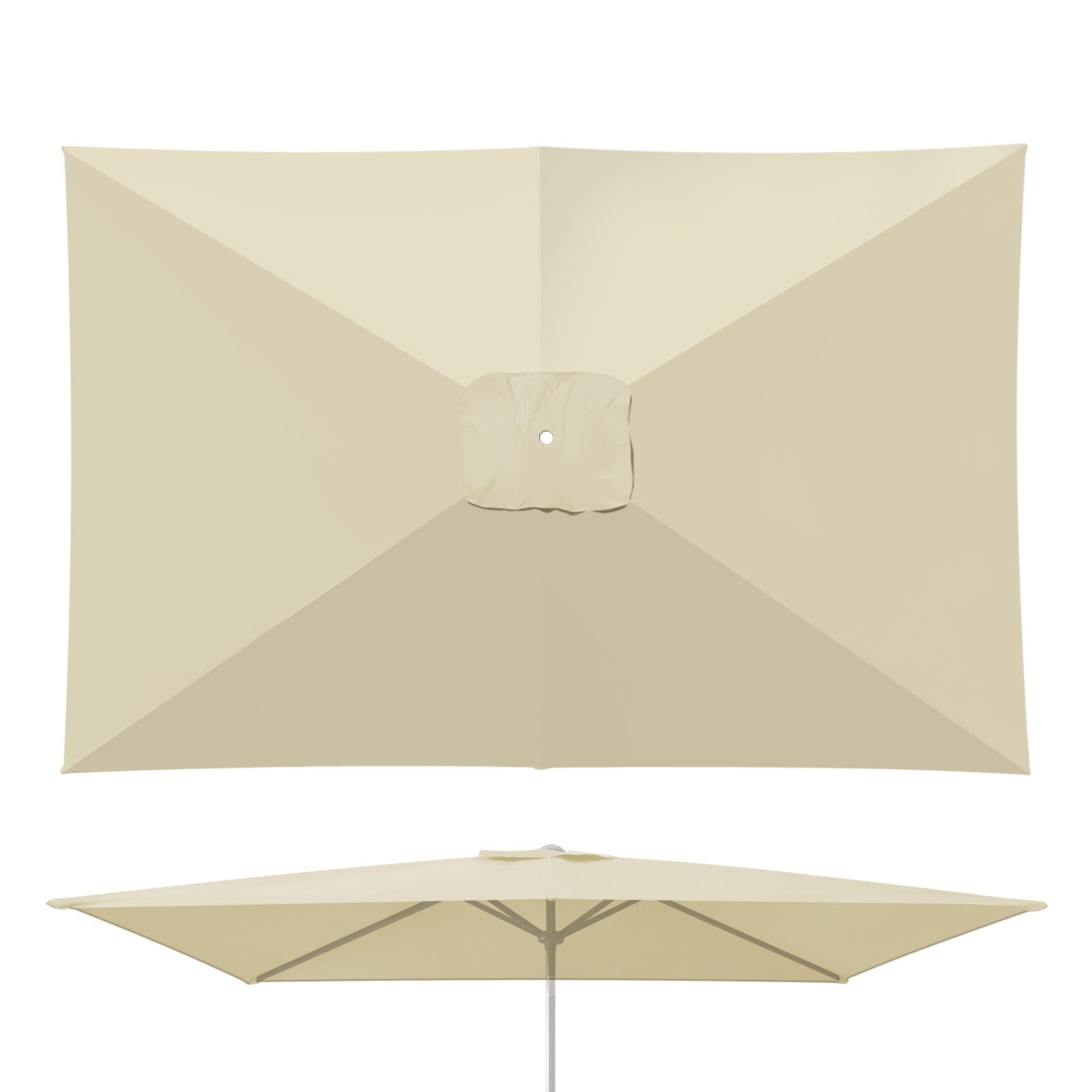 YardGrow 10x6.5 FT Umbrella Replacement Canopy 6 Ribs Patio Umbrella