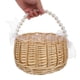thumbnail image 5 of ColoMX Cesta de mimbre para flores con asa y cinta, ideal para bodas, fiestas de dulces y para niñas., 5 of 7