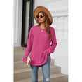 thumbnail image 2 of Blusa Informal con Cuello Redondo y Ligera para Mujer, Color Rojo Rosa XXL, 2 of 8