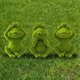 thumbnail image 4 of Adorno de rana para patio, decoración de jardín al aire libre, ranas artificiales flocadas, juego de 3 piezas, escultura de resina, adornos decorativos, decoración del hogar, decoración de la habitaci, 4 of 9