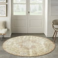 thumbnail image 2 of Nourison Home Essentials Persian 6' x Round Beige Rust Vintage Rug, 2 of 10