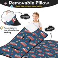 thumbnail image 3 of Fireman and Truck Blue Pattern Teens Toddler Nap Mat with Pillow, Sleeping Mat Bag for Preschool Daycare 60"x20", 3 of 6