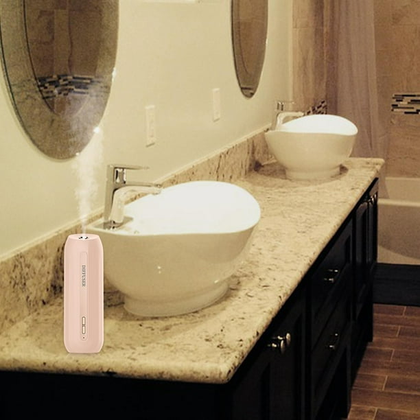 Difusor de aceite esencial de interfaz Montaje en pared Dispensador de ambientador automático Sensor para Hotel Coche Oficina Habitación infa aldehído rosa Baoblaze Difusor de aceite esencial