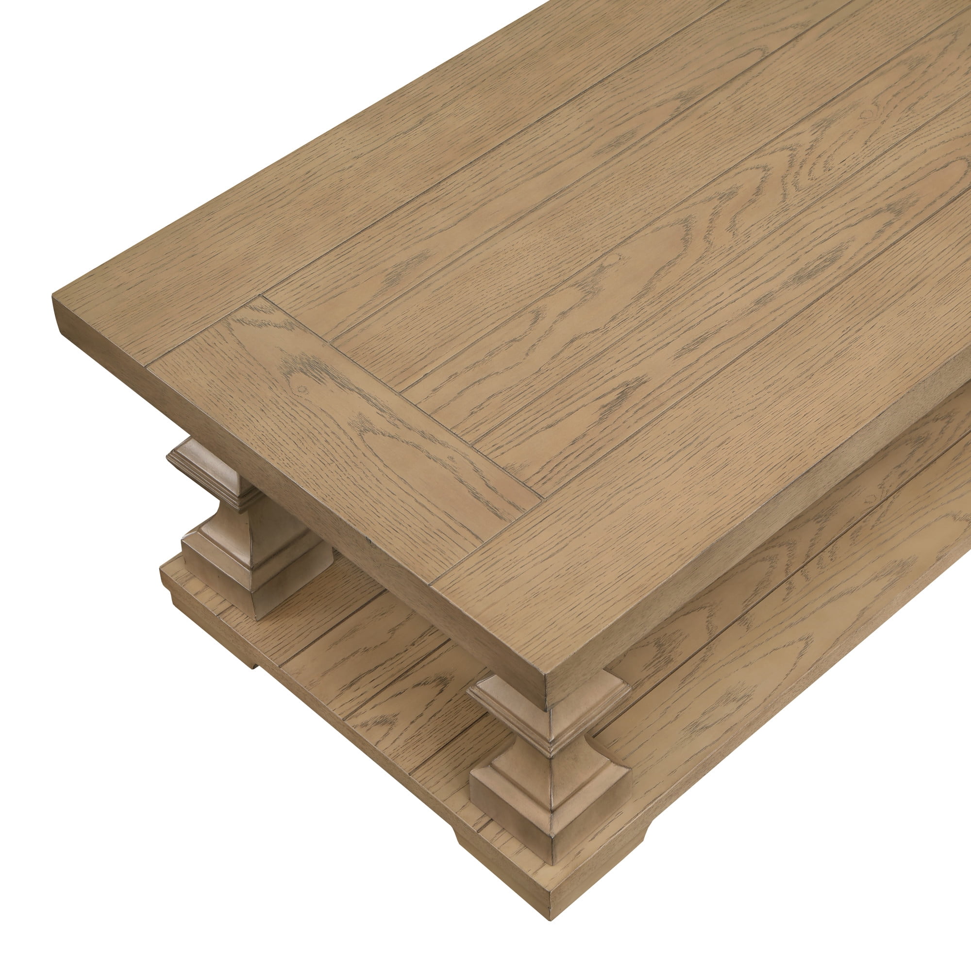 Steve Silver Co. Storage Hand-stained Oak Veneers Coffee Table, Sand