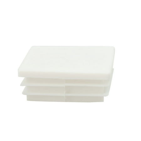 Rifled Tube - 50 x 50mm Plastic Square Tube Inserts Ribbed Pipe Tubing End Cover Caps, for 1.77