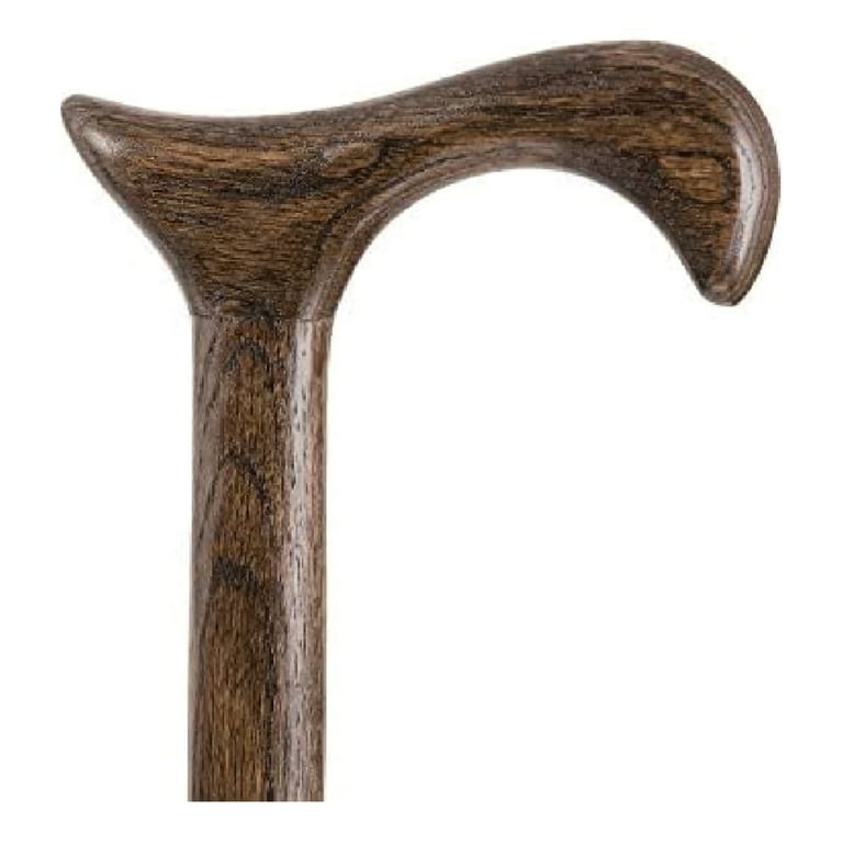 Brazos Handcrafted Wood Walking Cane, Twisted Oak, Derby Style Handle, for  Men & Women, Made in the USA, Flint, 37