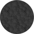 thumbnail image 1 of Ahgly Company Machine Washable Indoor Round Transitional Midnight Gray Area Rugs, 4' Round, 1 of 7