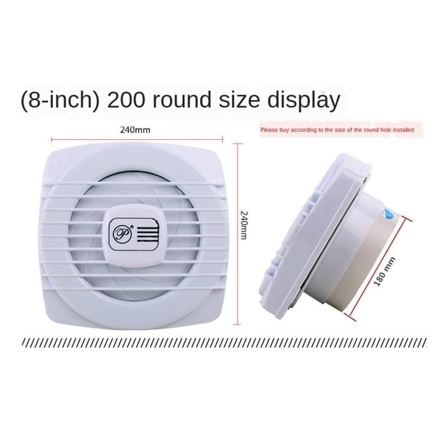 4 Inch 6 Inch 8 Inch Toilet Wall Toilet Bathroom Pull Wire Change Ventilator Mute Large Suction Exhaust Fan ,Easy to Install