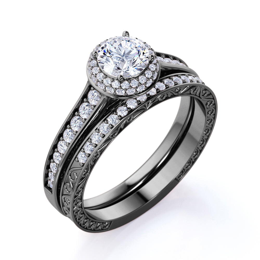 Details about   Split Shank Simple Engagement Ring 1.25 Ct Round Diamond 14K White Gold Enhanced 