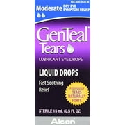 Genteal Tears Lubricant Eye Drops, Moderate Liquid Drops, 0.51 Fl Oz
