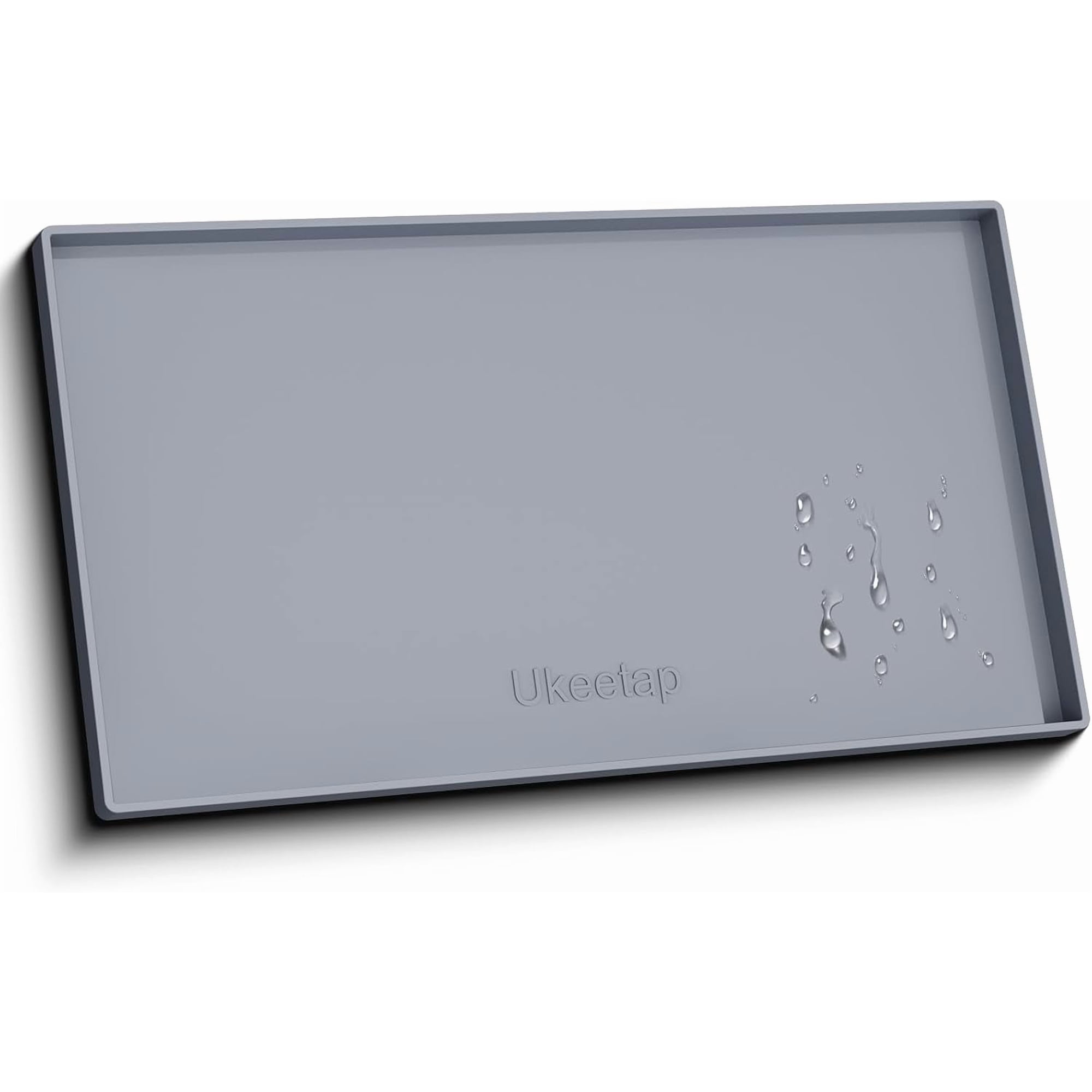 40 x 22 Extra Thick Silicone Mat Waterproof with Raised Edge Gray | BPA-Free Non-Slip Multi-Purpose Mat for Dog & Cat Feeding Under Sink Storage & Protection : Industrial & Scientific
