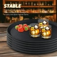 thumbnail image 6 of Hakka 6 Pack Restaurant Grade Non-Slip Tray, Fiberglass Serving Trays, Round, 11-inch, Plastic, Black, 6 of 9