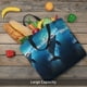 thumbnail image 5 of Fotbe Ice Blue Ocean Cute Dolphin Bolsa Tote con Estampado para Mujer, Bolsos con Cremallera, Bolsa de Hombro Casual de Gran Capacidad con Bolsillos Internos, 5 of 7