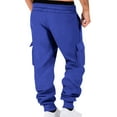 thumbnail image 3 of Yievot Men's Casual Cargo Pants Workout Jogger Sweatpants Runing Athletic Pants Drawstring Elastic Waist Sports Trousers with Pockets, 3 of 7