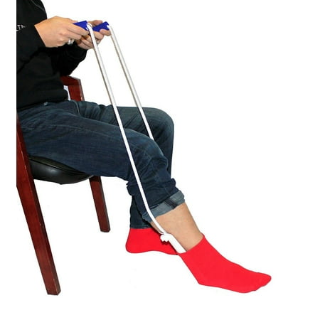 Reactionnx Sock Aid with Foam Sponge Grip Handles, Easy On Easy Off, Without Bending for Seniors, Disabled, Pregnant Women etc,