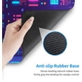 thumbnail image 6 of Purple Japanese City Gaming Mouse Pad XL 31.5×11.8 in Retro Pixel Neon Vaporwave Anime Street Extended Mousepad 30X80cm with Non-Slip Rubber Base Stitched Edge Large Desk Mat for Gamer Office Desk, 6 of 6