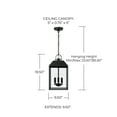 thumbnail image 2 of Capital Lighting 953434BK Nelson 3 Light 10" Wide Outdoor Mini Pendant - Black, 2 of 5