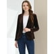 thumbnail image 2 of Abrigo De Oficina Para Mujer Chaqueta De Terciopelo Con Botones Y Cuello Chal Sólido Marrón oscuro L, 2 of 7
