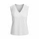 thumbnail image 3 of Blusas de Verano de Mujer Cuello en V sin Mangas de Color Sólido con Cuello Tank Top Desgaste Diario Casual, Blusas sin Mangas para Mujeres, 3 of 5