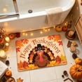 thumbnail image 5 of Ouuluon Soft Fall Pumpkin Maple Leaf Floor Mat, 16x24 inch Halloween Thanksgiving Decorative Rug for Bathroom Kitchen Porch Entryway, 5 of 6