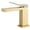 Brushed Gold, variant on Single Handle Deck Mounted Bathroom Sink Faucet in Brushed Gold with 6-inch Cover Plate
