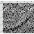 thumbnail image 3 of Soimoi Floral Printed, Japan Crepe SatinFabric, by The Yard 54 Inch Wide, Decorative Sewing Fabric for Dresses Kimonos Gowns, White & Black, 3 of 5