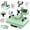 Green 1215 11oz, variant on DKMOCO 5-in-1 Heat Press Machine, 12''x15'' Heat Transfer Sublimation with Teflon-Coated Heat Plate, 360° Swing Away, LED Digital Precise Temp Control for Mugs Shirt Hat Plate Cap, Pink