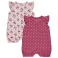 thumbnail image 4 of Cudlie 2-Pack Baby Girl Rompers – Soft Cotton, Everyday Comfort, 4 of 6