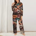 thumbnail image 2 of Sikiie Flower Crown Cat Women's Long-Sleeve Shirt and Full-Length Bottom Pajama Set (s-xxl)-X-Large, 2 of 7