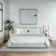 thumbnail image 4 of Ilios Innova | Base de Cama King Size Tapizada en Tela Gris con Cabecera Capitoneada, Estructura de Madera y Somier de Tablillas Resistentes, 4 of 9