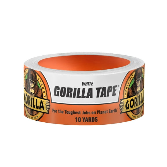 Gorilla Glue White Tape, 10 yd Roll, Incredibly Thick and Strong