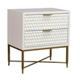 thumbnail image 2 of Home Square 2-Piece Set with King Headboard and 2 Drawer Nightstand in White, 2 of 15