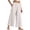 White——Fall Savings, variant on Oiangi Womens Plus Size Wide Leg Pants Elastic Waist Palazzo Pant Fall Trendy Ankle Trousers with Pockets White 2XL