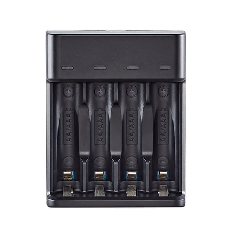 NEXAVKPR Intelligent Charging Station for 1.5V Lithiums AA Batteries USB Powereds with LED Indicators