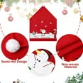 thumbnail image 3 of Christmas 6-Piece Santa Claus Snowman Red Hat Dining Chair Slipcovers, 3 of 8
