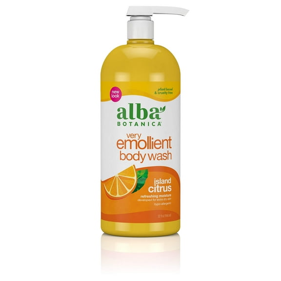 Alba Botanica Refreshing Body Wash, Hypoallergenic, Island Citrus, 32 FL OZ
